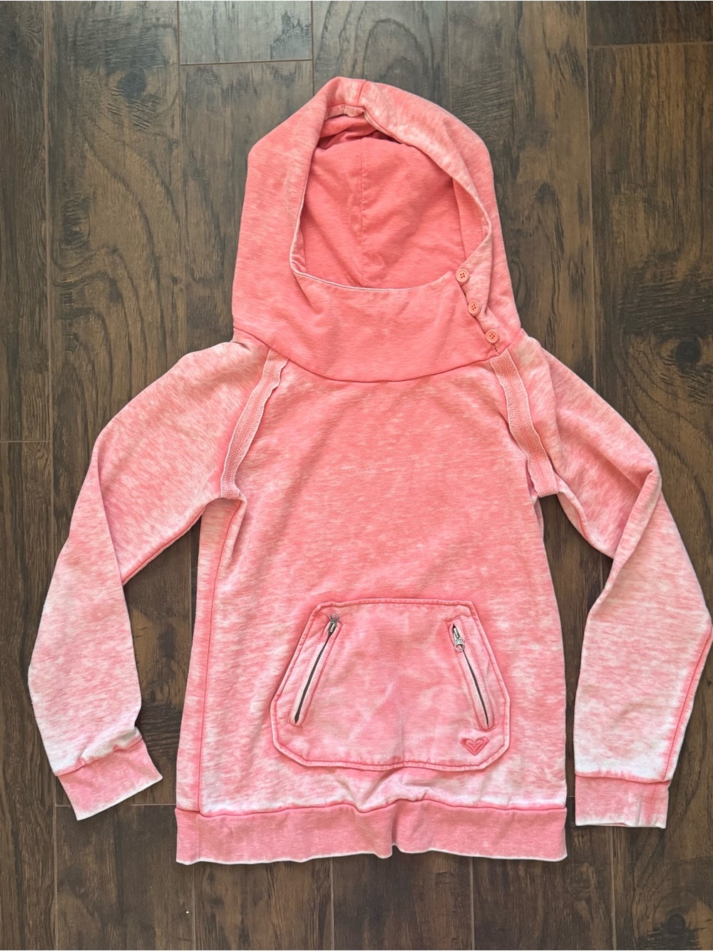 Roxy Large Mineral Pink High Neck Hoodie
